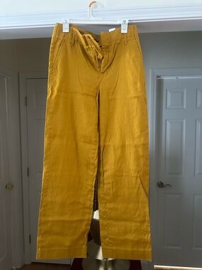 Banana Republic Men's Mustard Yellow Straight-Leg Chinos